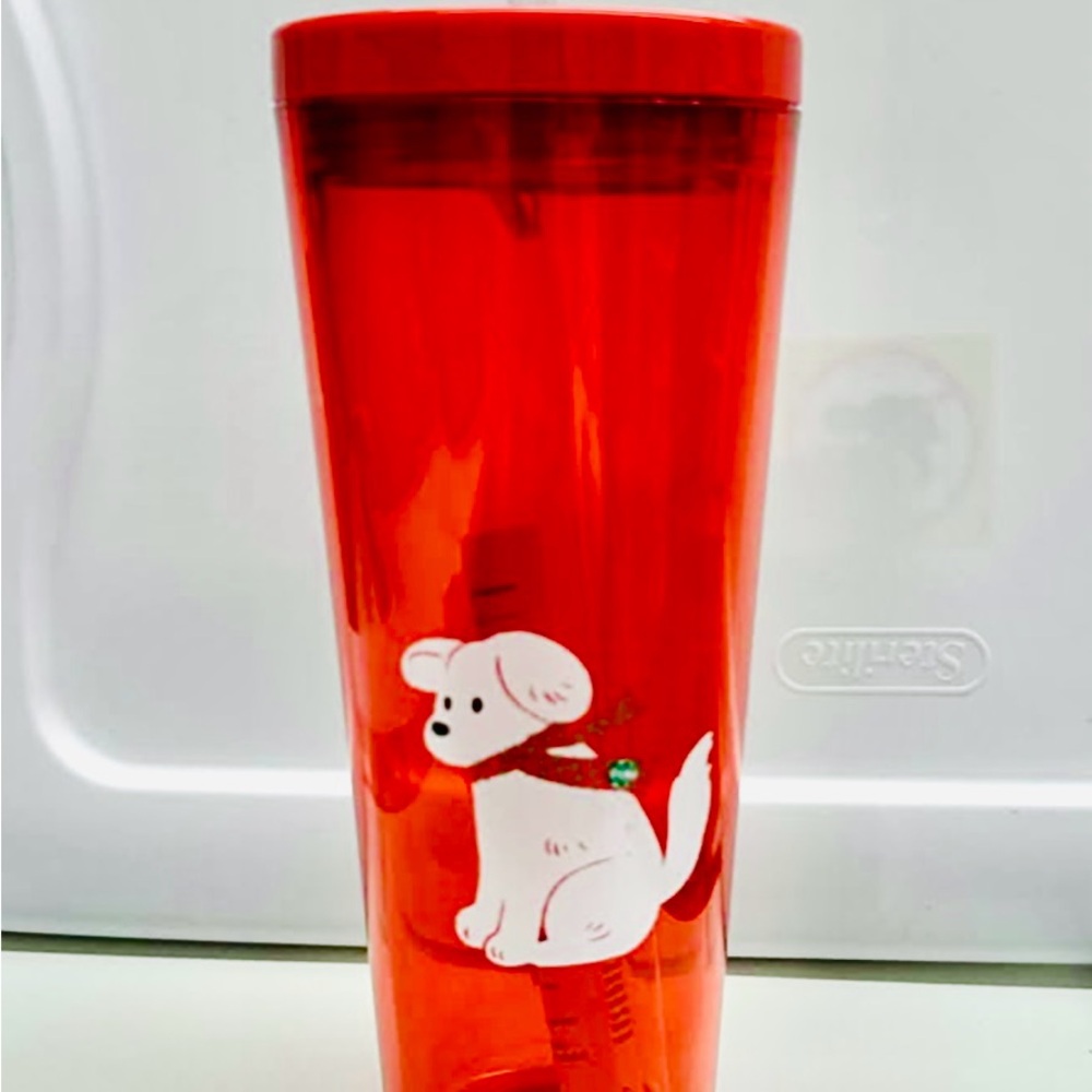 Starbucks Christmas Winter Red Dog Cold Tumbler 26oz SUPER RARE Brand New